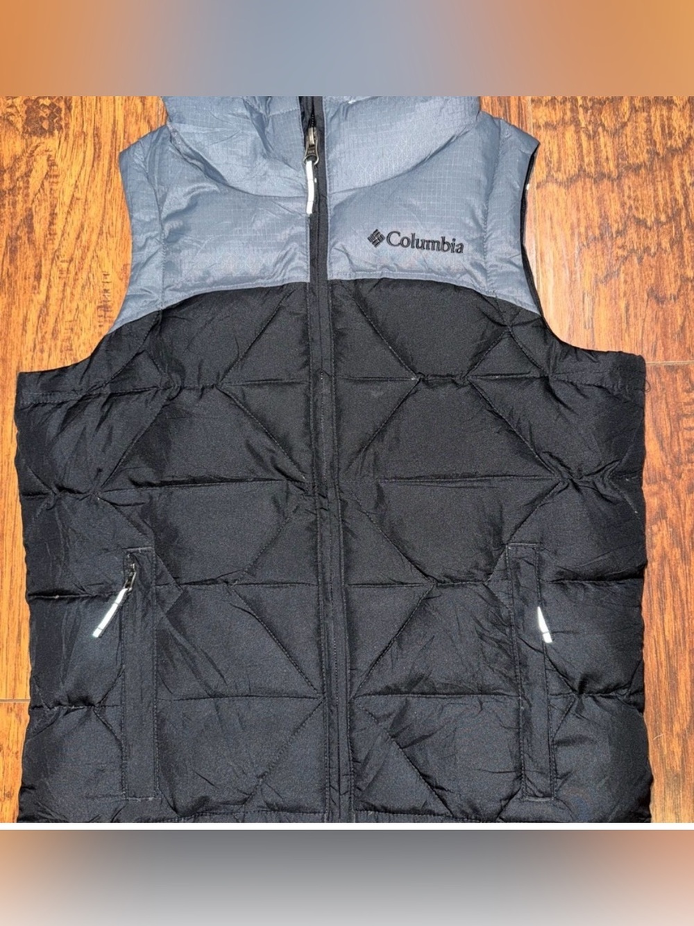 Columbia Black and Gray Quilted Puffer Vest